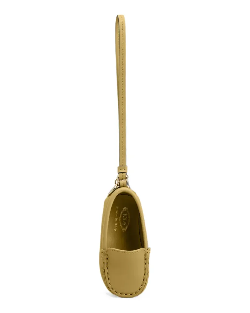 TOD'S metal Dots Gommino charm in leather - Gelb Gelb