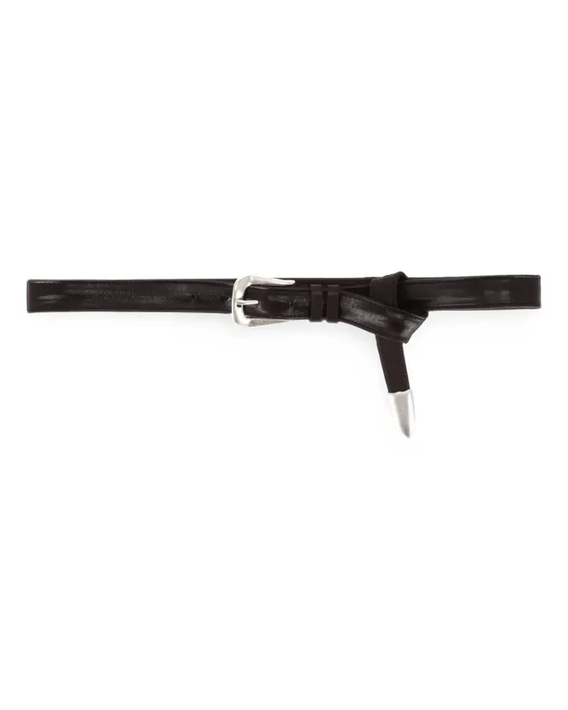 Orciani buckle-fastening leather belt - Braun Braun