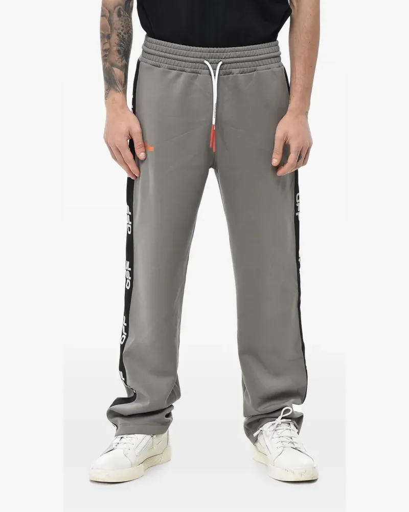 OFF-WHITE logo-stripe track trousers - Grau Grau