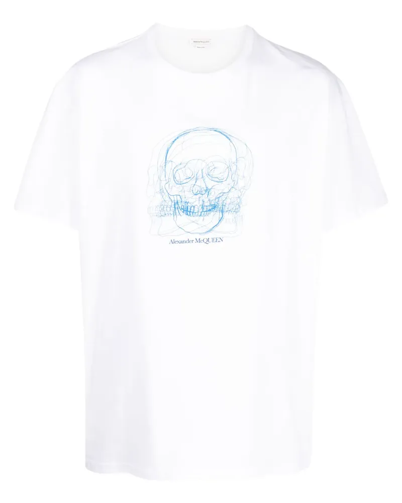 Alexander McQueen T-Shirt mit Totenkopf-Print - Weiß Weiß