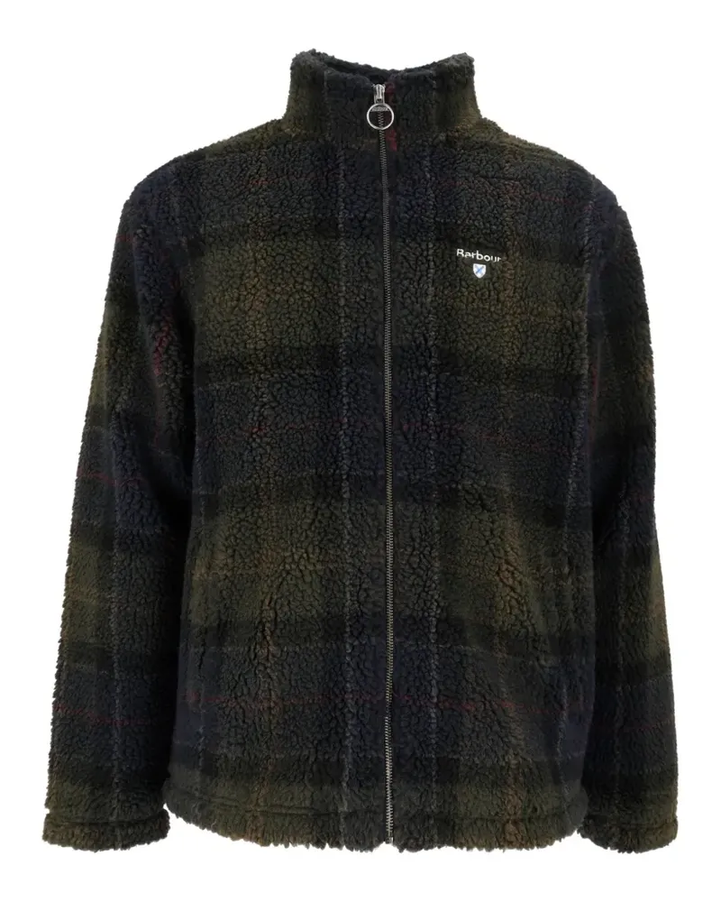 Barbour Schottenkaro-Pullover aus Sherpa-Fleece - Grün Grün