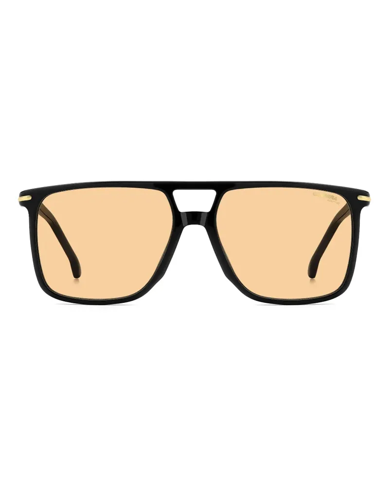 Carrera Sonnenbrille mit eckigem Gestell - Schwarz Schwarz