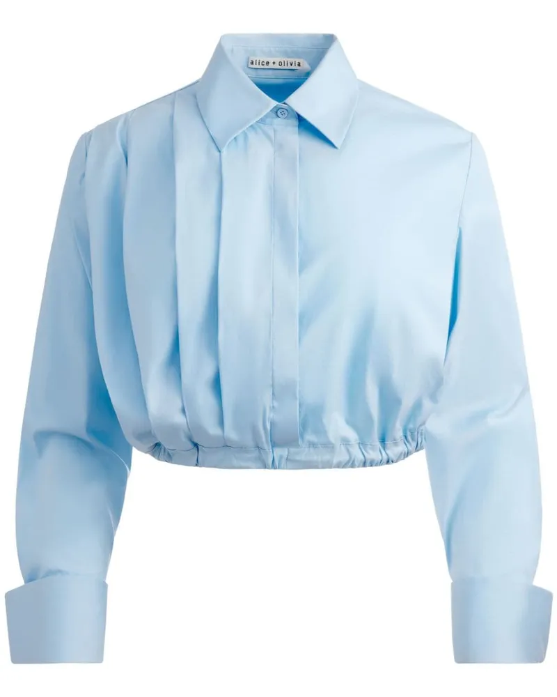 Alice + Olivia Plissierte lLucile Popeline-Bluse - Blau Blau
