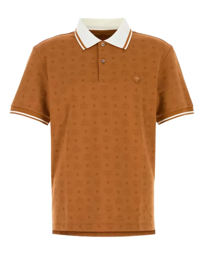 MCM Poloshirt mit Monogramm-Print - Orange Orange