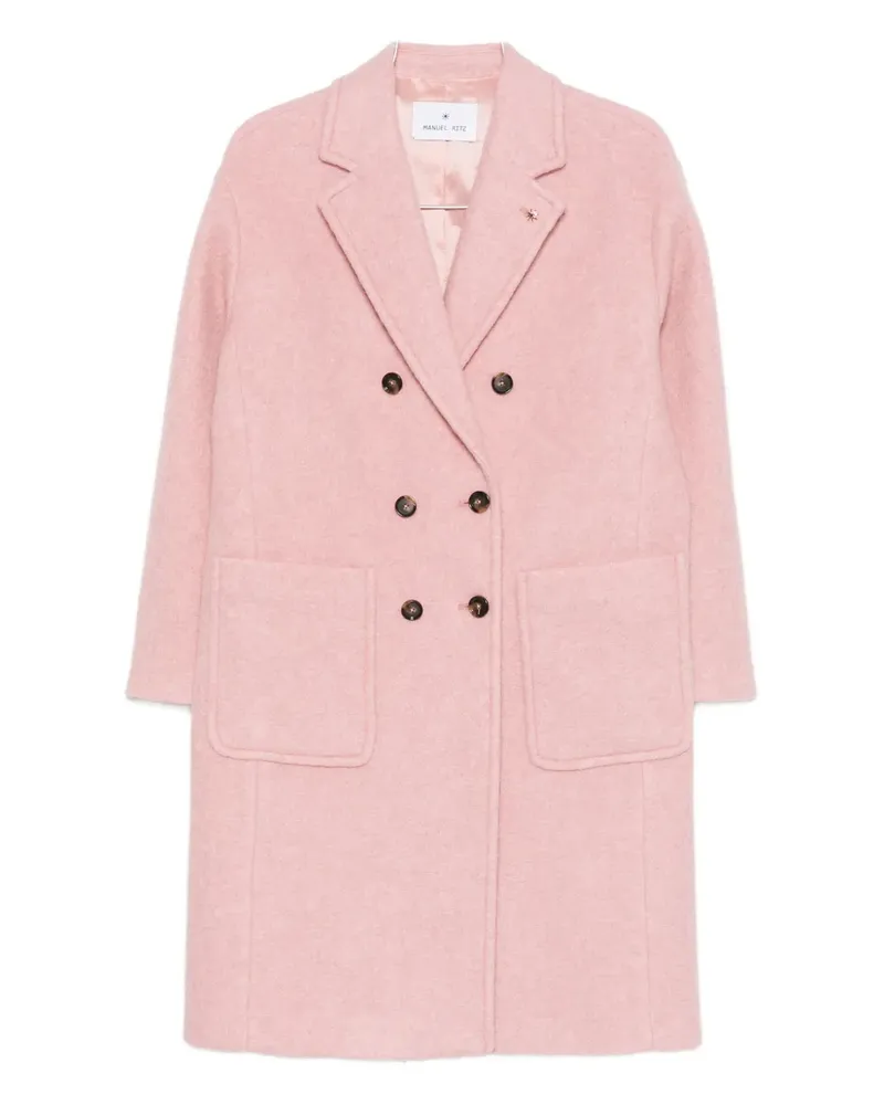 Manuel Ritz notched-lapel double-breasted coat - Rosa Rosa