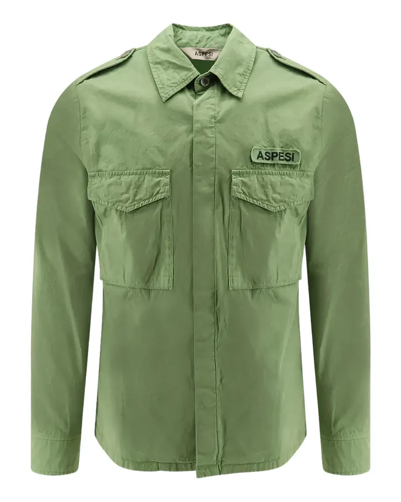 ASPESI patch pocket shirt - Grün Grün