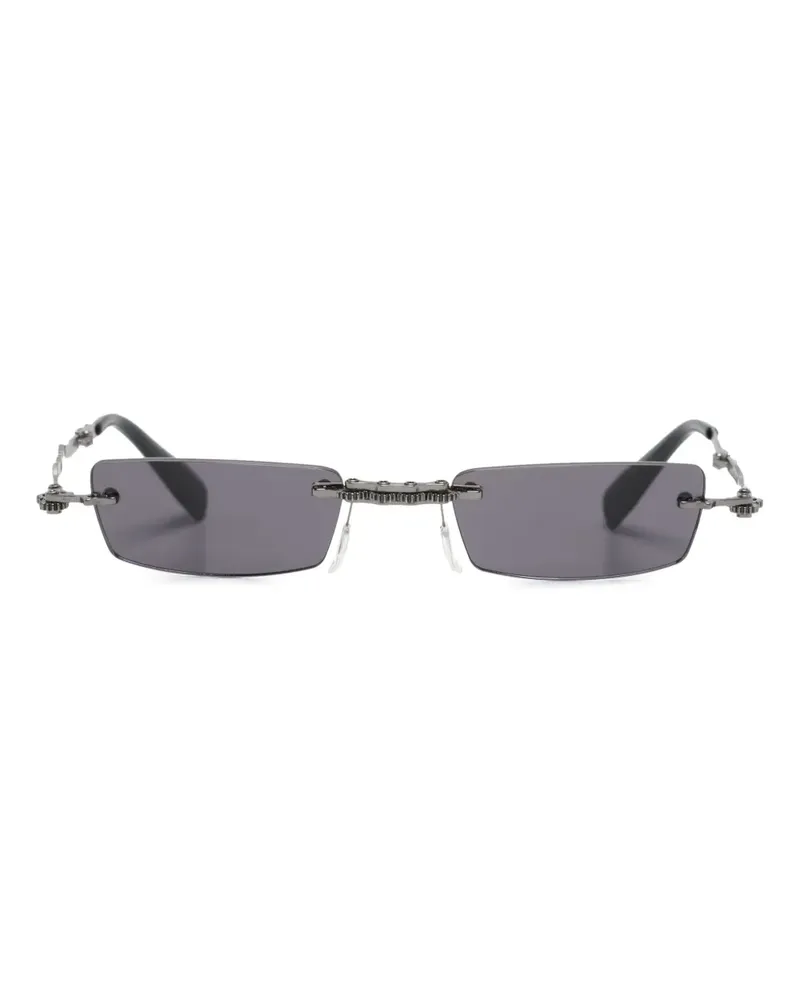 KUBORAUM H41 Sonnenbrille mit eckigem Gestell - Grau Grau