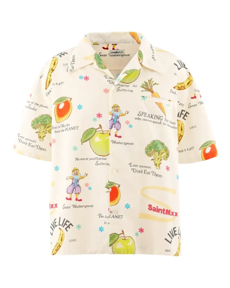 SAINT MXXXXXX x Sean Wotherspoon graphic-print shirt - Weiß Weiß