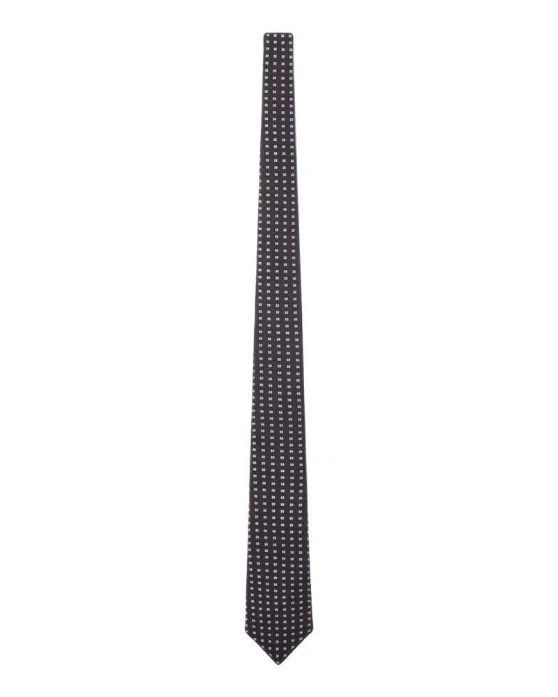 Tom Ford Seidenkrawatte mit Mikro-Muster - Schwarz Schwarz