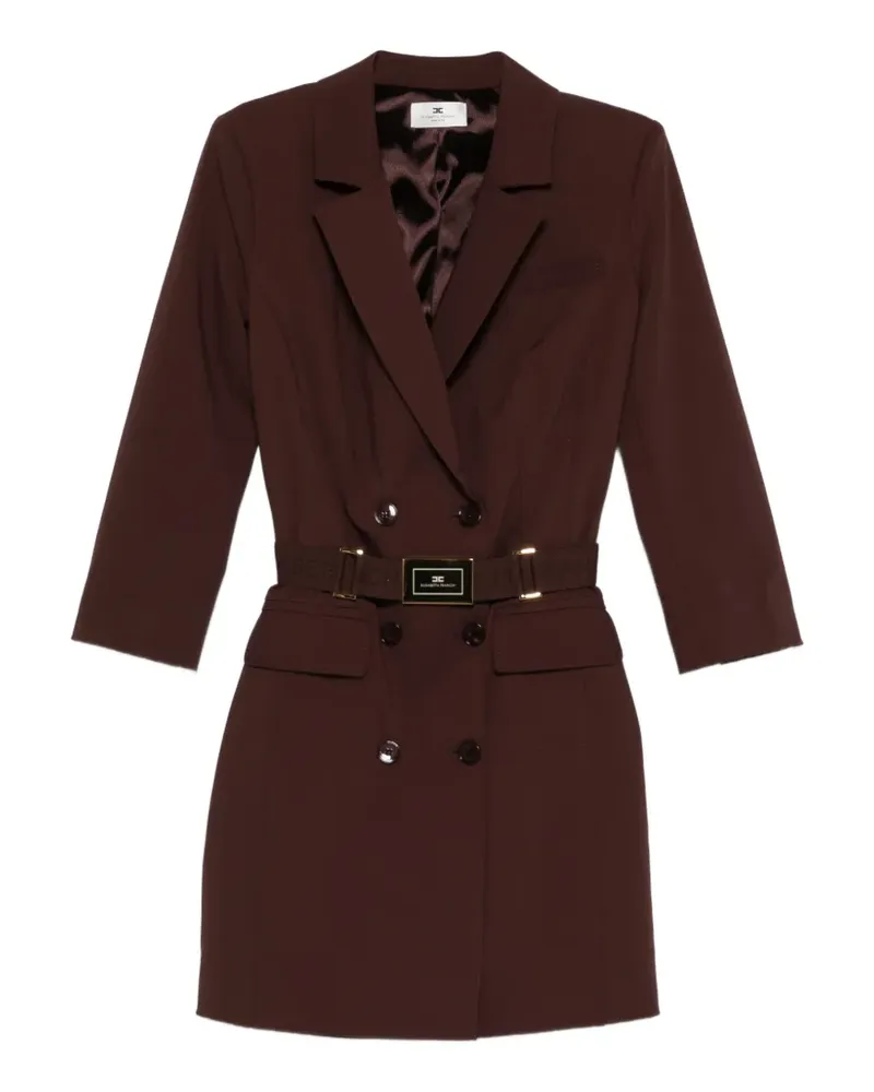 Elisabetta Franchi double-breasted mini dress - Braun Braun