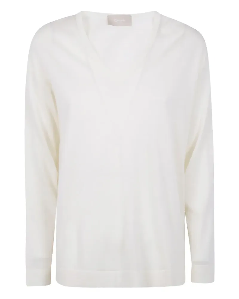 Drumohr  Pullover mit V-Ausschnitt - Nude Nude