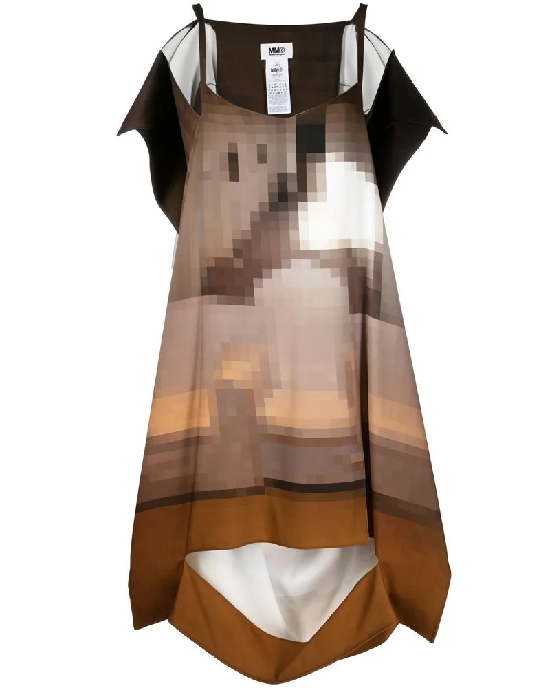 Maison Margiela Ärmelloses Kleid mit Drapierung - Braun Braun