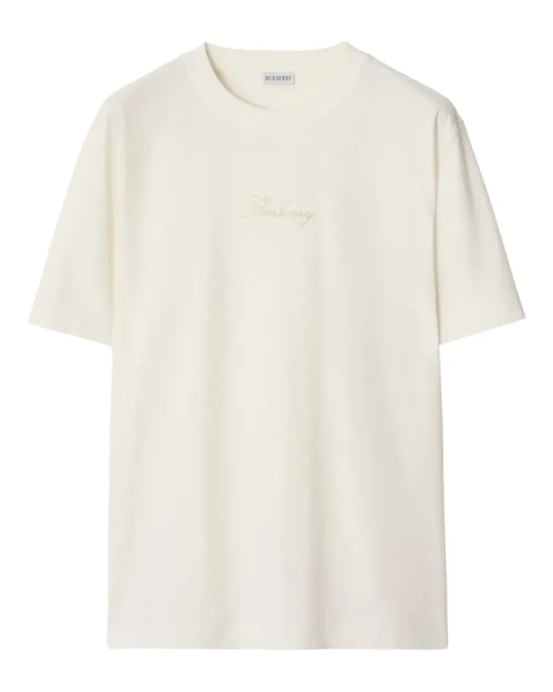 Burberry T-Shirt mit Logo-Print - Weiß Weiß