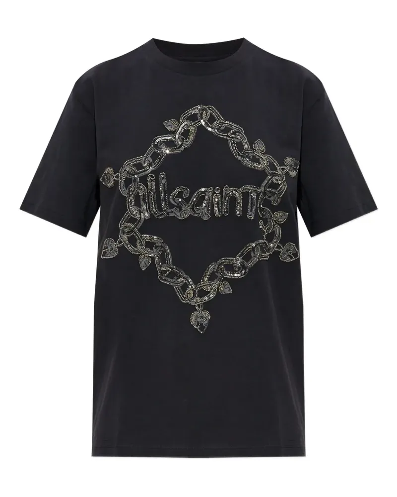 AllSaints Drip T-Shirt - Schwarz Schwarz