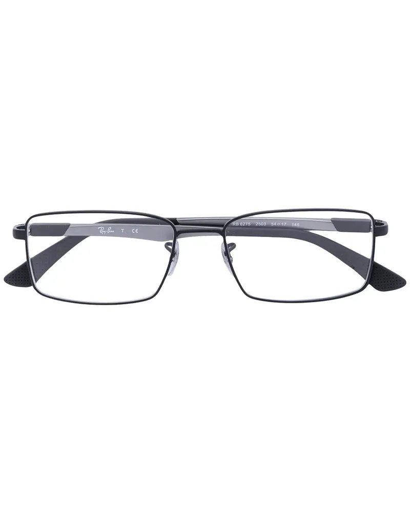 Ray Ban Rechteckige Brille - Schwarz Schwarz