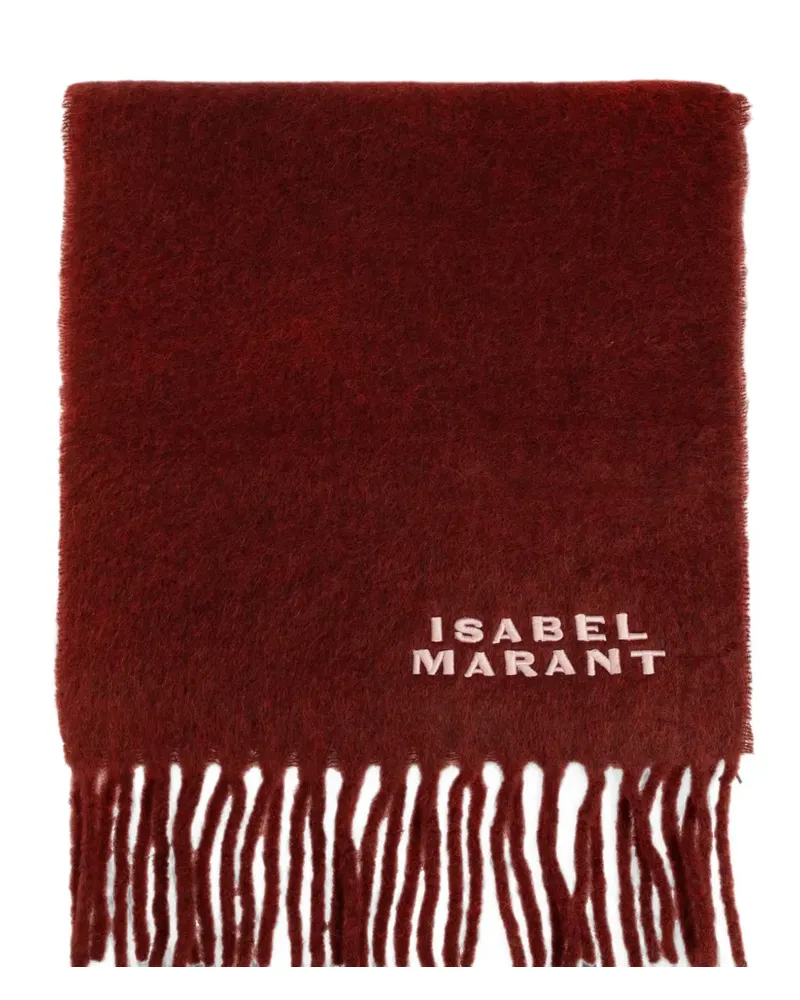 Isabel Marant Firny Schal mit Logo-Stickerei - Rot Rot
