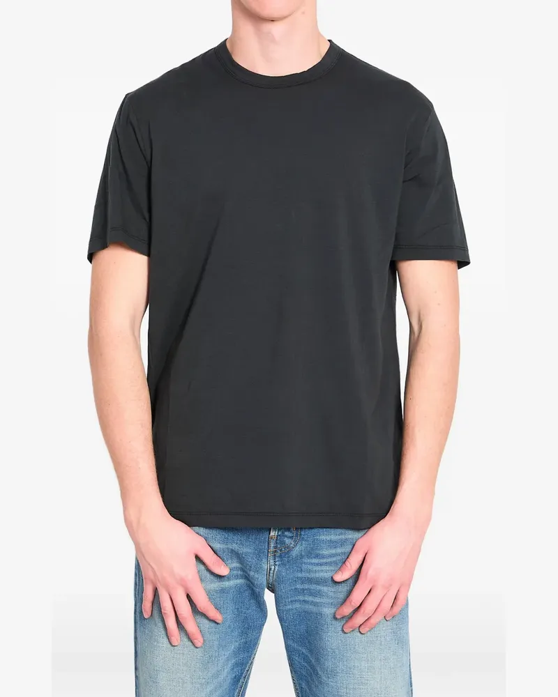 James Perse ribbed crew neck cotton T-shirt - Schwarz Schwarz