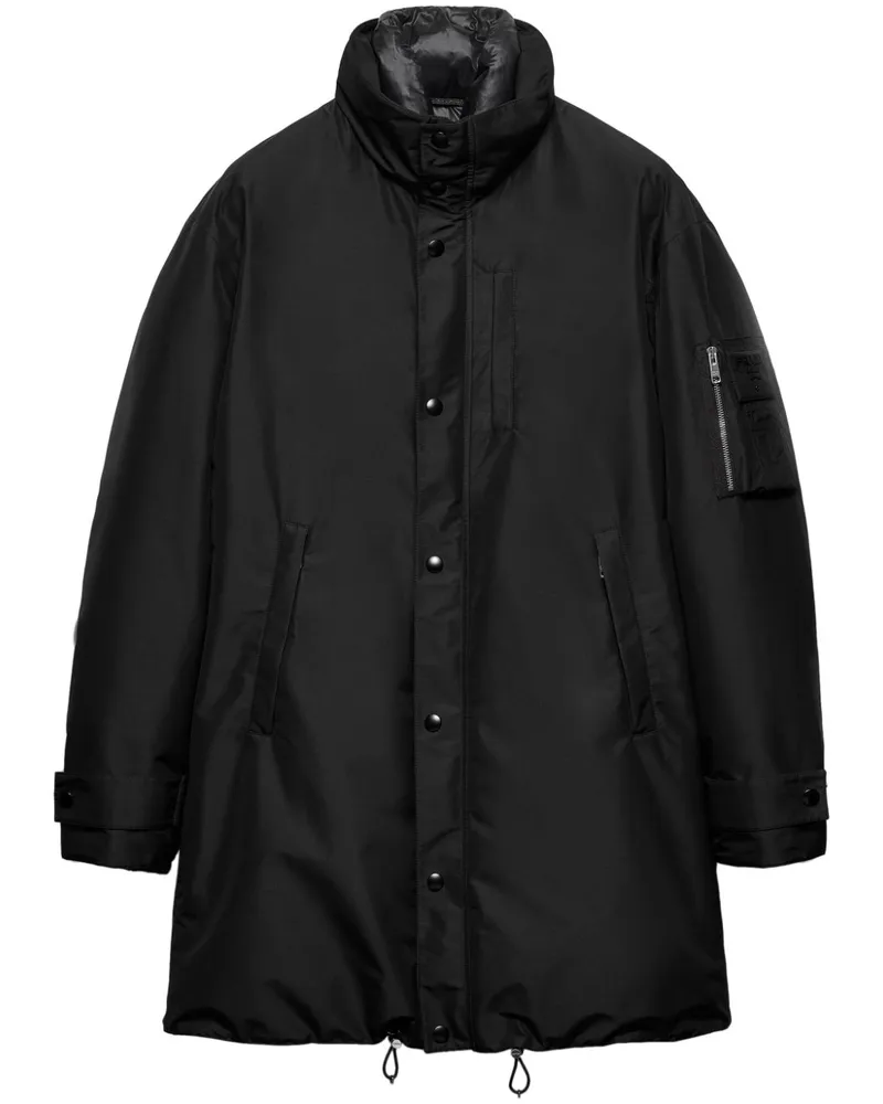 Prada Mantel mit Logo - Schwarz Schwarz