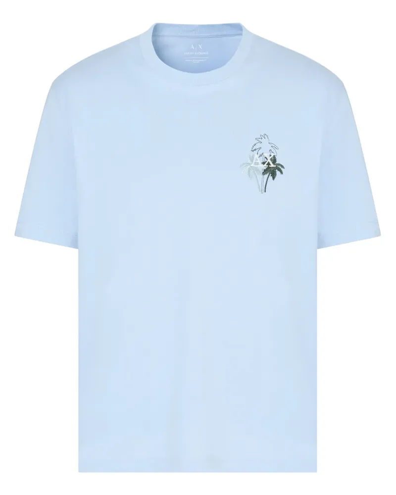 Armani Exchange T-Shirt aus Baumwolle - Blau Blau