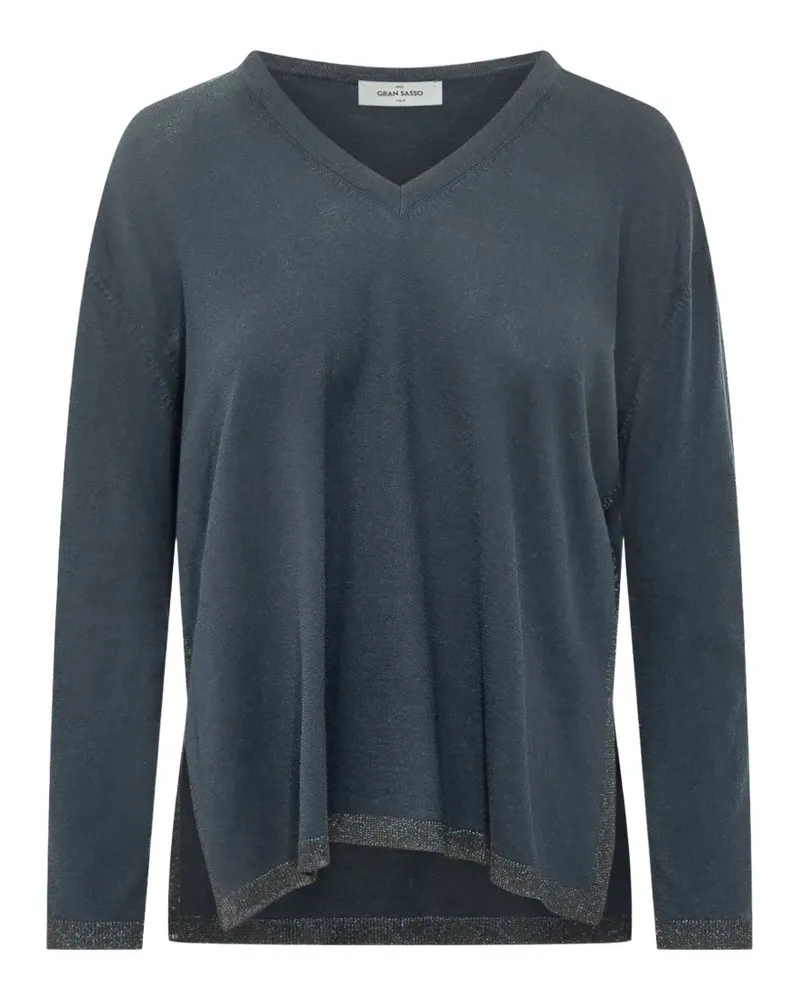 Gran Sasso Pullover mit V-Ausschnitt - Blau Blau
