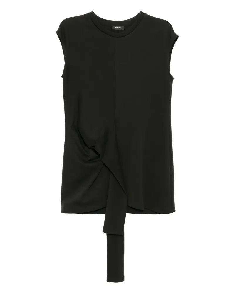 GOEN.J Asymmetrisches Tanktop mit Drapierung - Schwarz Schwarz