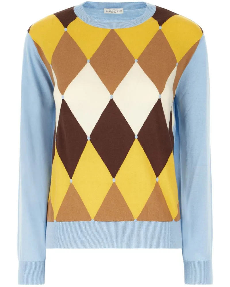 Ballantyne Pullover mit Argyle-Intarsie - Blau Blau