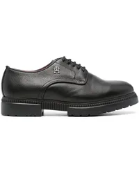 Tommy Hilfiger Derby-Schuhe mit Logo-Schild Schwarz