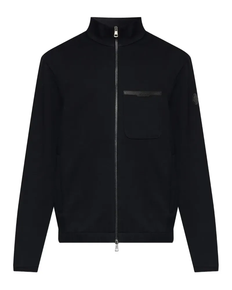 Moncler logo-patch sweatshirt - Blau Blau