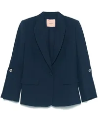 Twin-Set Blazer aus Cady-Krepp Blau