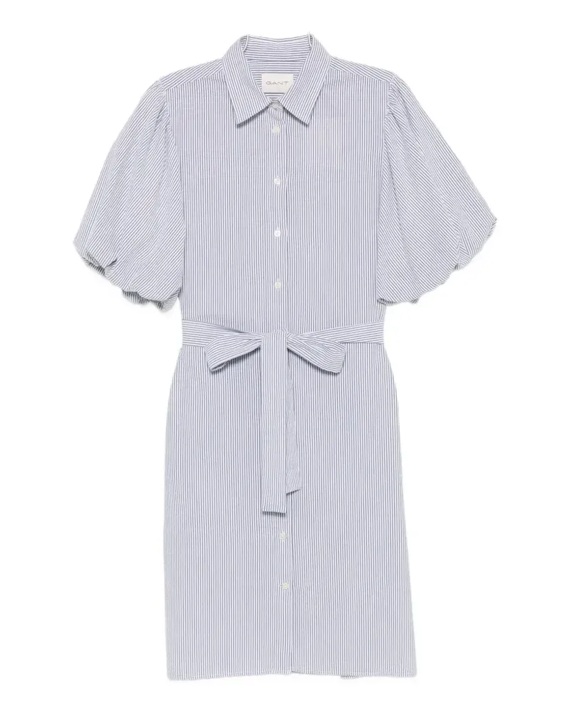 Gant striped balloon-sleeve midi dress - Weiß Weiß