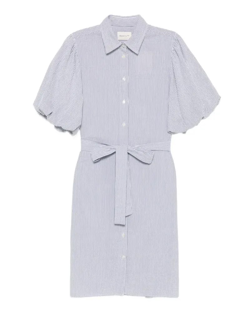 Gant striped balloon-sleeve midi dress - Weiß Weiß