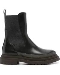 Brunello Cucinelli Chelsea-Boots mit Monili-Detail Schwarz