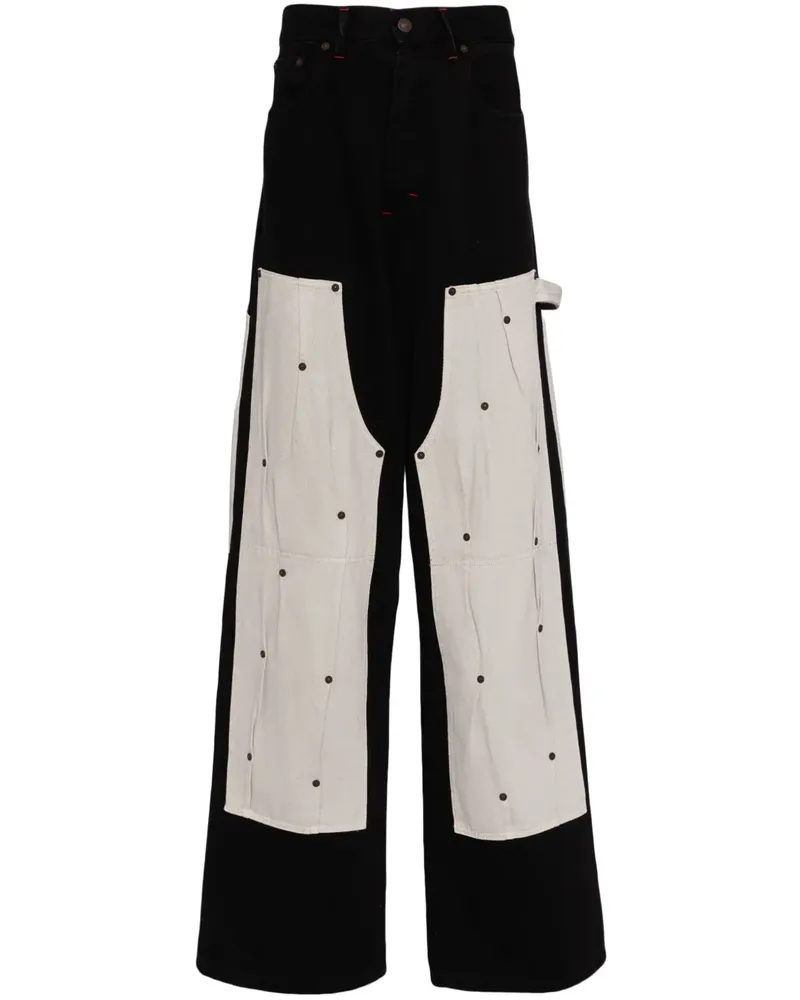 KUSIKOHC Carpenter Rivet Jeans - Schwarz Schwarz