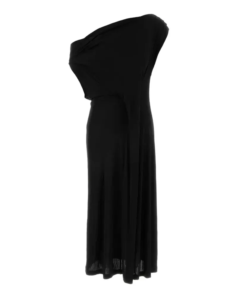 Co one-shoulder midi dress - Schwarz Schwarz