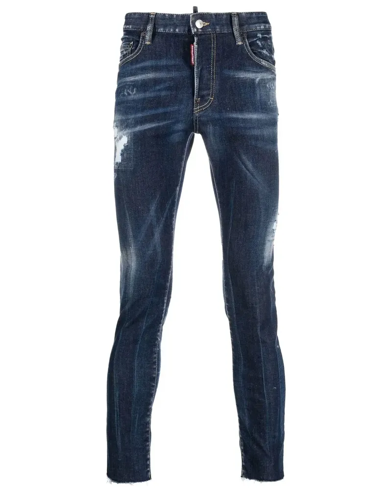 Dsquared2 Slim-Fit-Jeans im Distressed-Look - Blau Blau