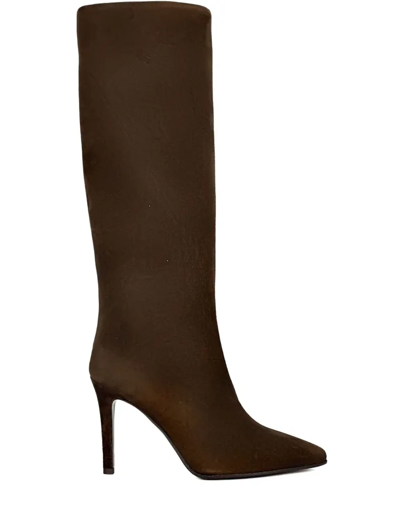 Francesco Russo Stiefel mit spitzer Kappe 80mm - Braun Braun