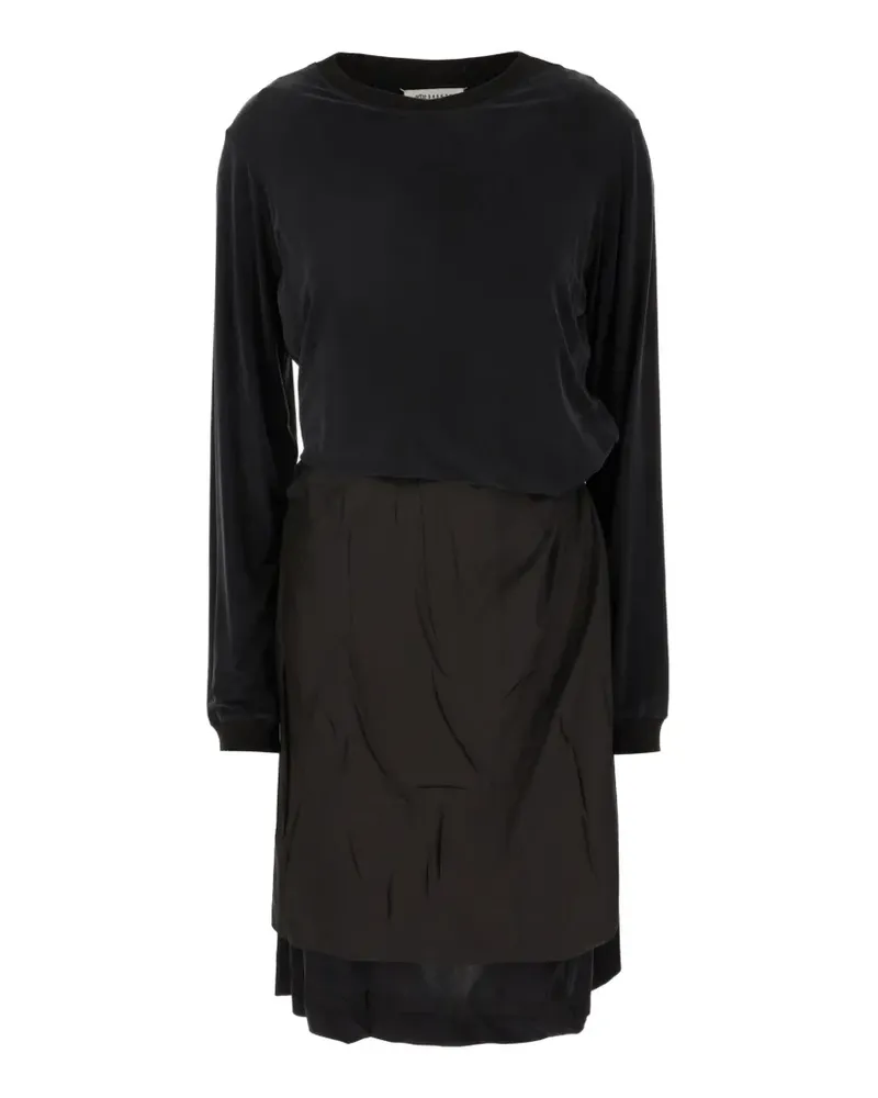 Maison Margiela layered long-sleeve mini dress - Schwarz Schwarz