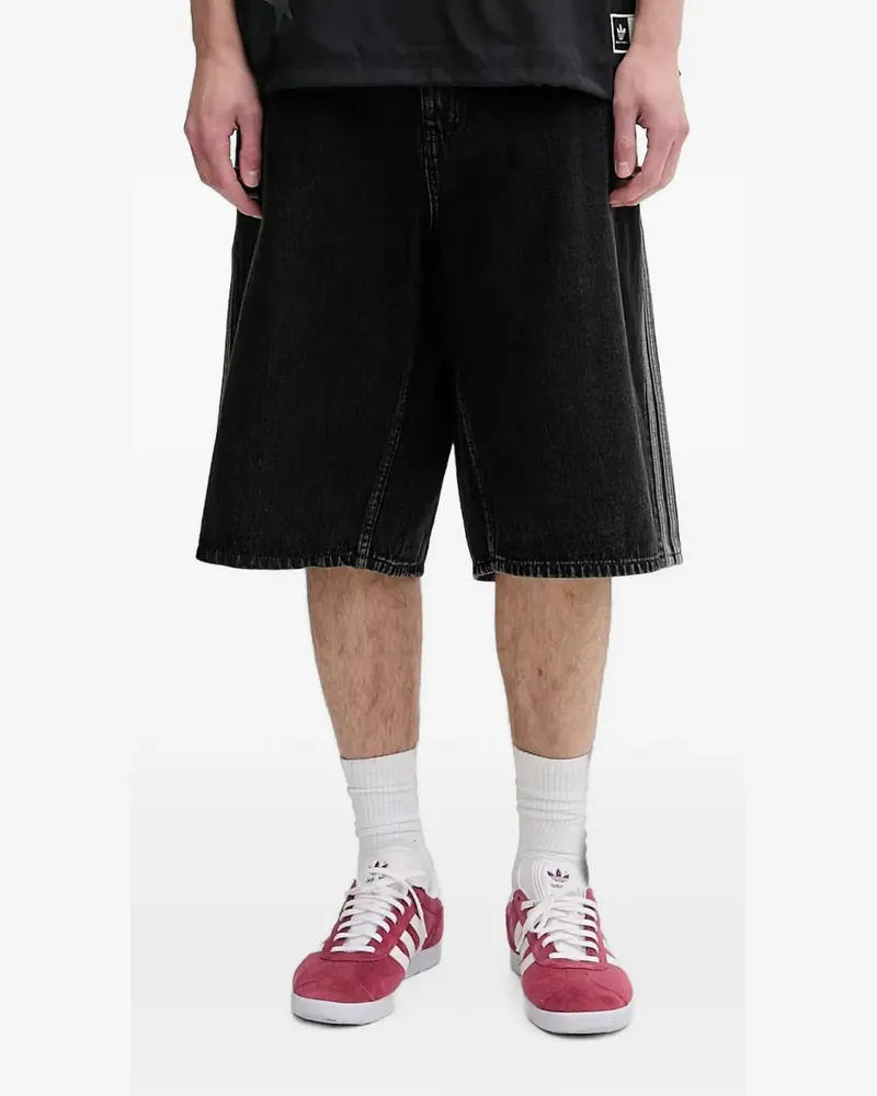 adidas Firebird Adicolor denim shorts - Schwarz Schwarz