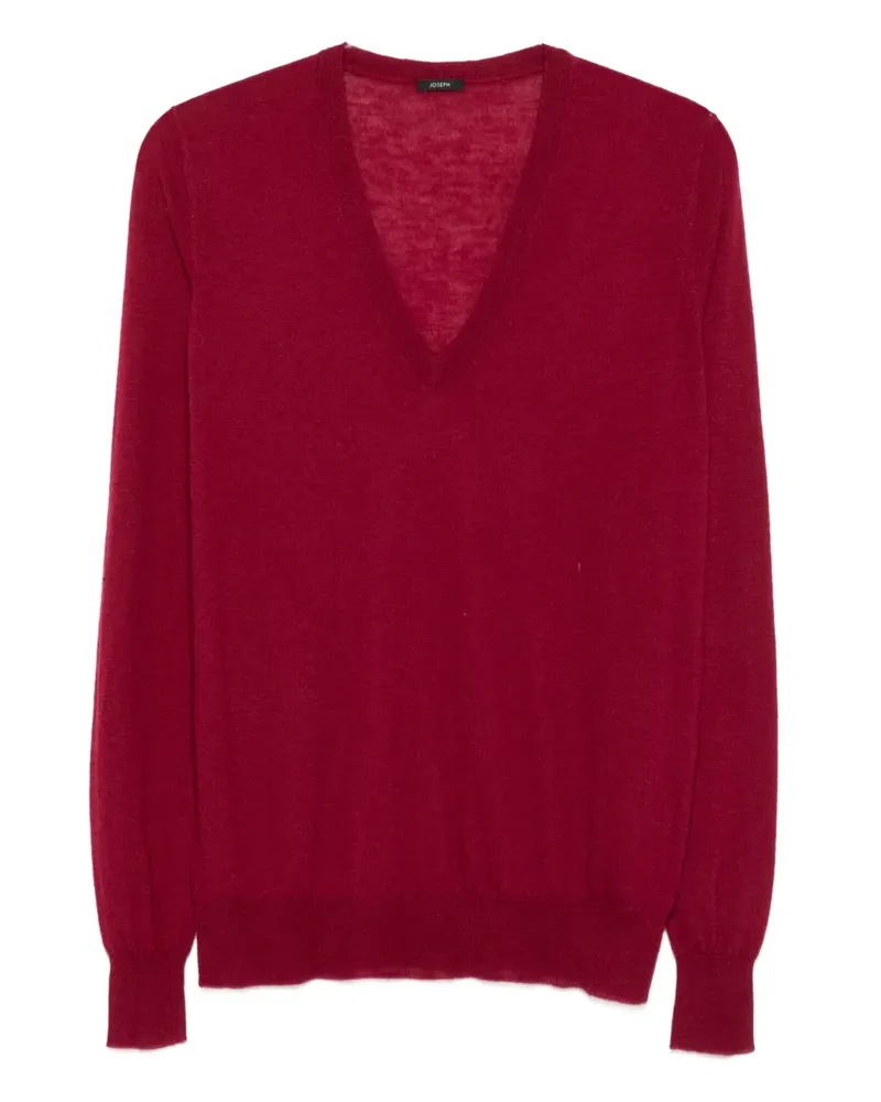 Joseph Kaschmirpullover mit V-Ausschnitt - Rot Rot