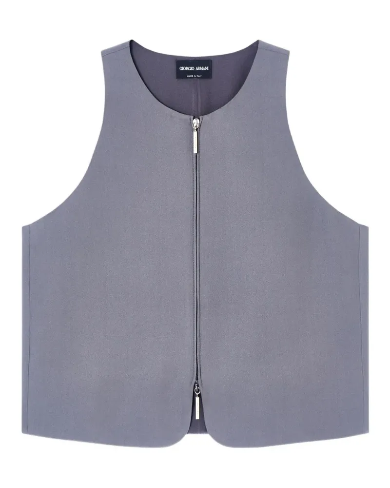 Giorgio Armani zip-up sleeveless top - Grau Grau