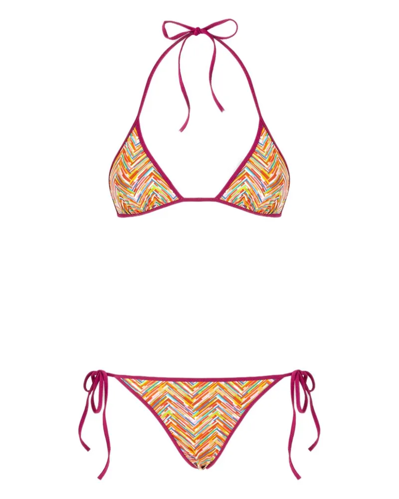 Missoni Bikini mit Zickzackmuster - Rosa Rosa