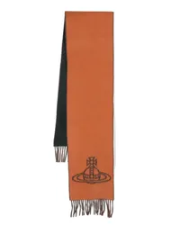 Vivienne Westwood Schal mit doppeltem Logo Orange