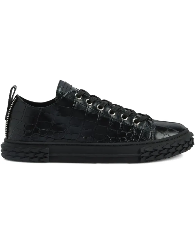 Giuseppe Zanotti Blabber Sneakers mit Kroko-Effekt - Schwarz Schwarz