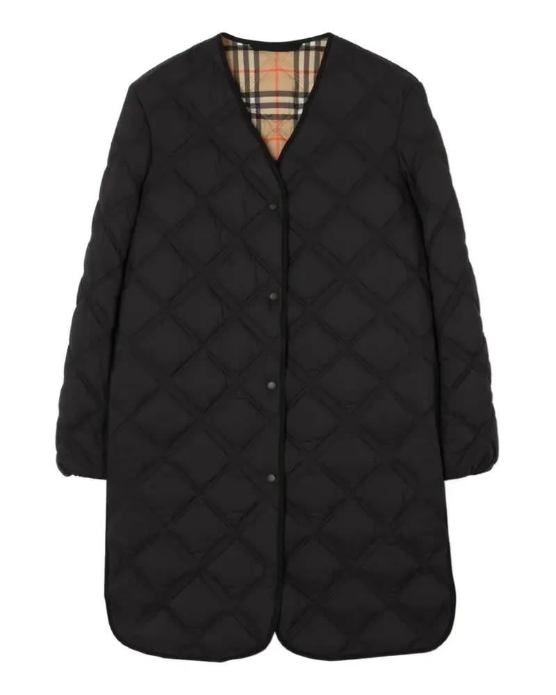 Burberry Ashfields Mantel mit Knöpfen - Schwarz Schwarz