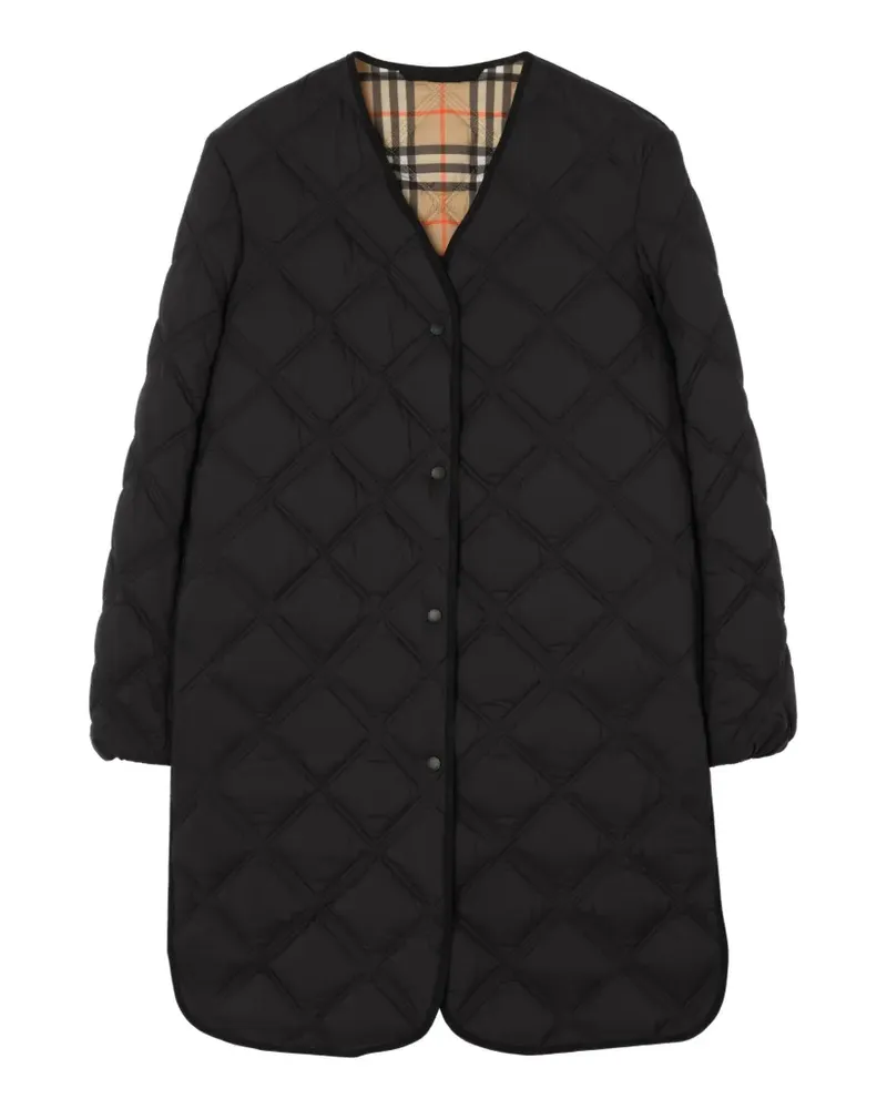 Burberry Ashfields Mantel mit Knöpfen - Schwarz Schwarz