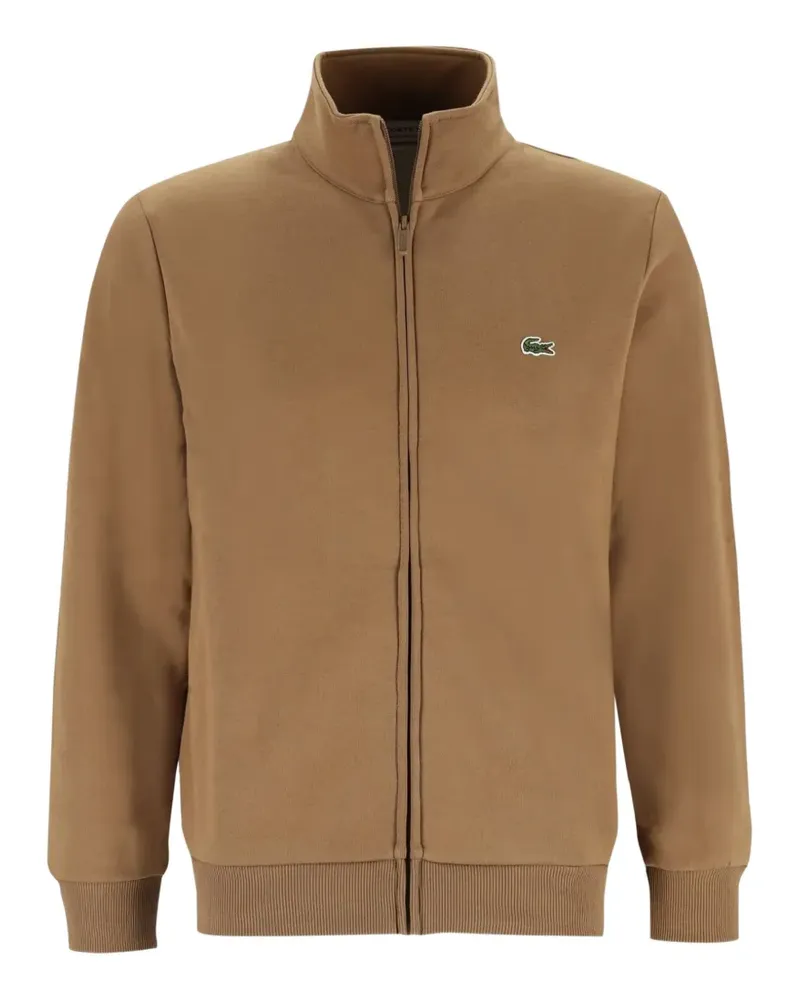 Lacoste Sweatshirtjacke mit Logo-Patch - Nude Nude