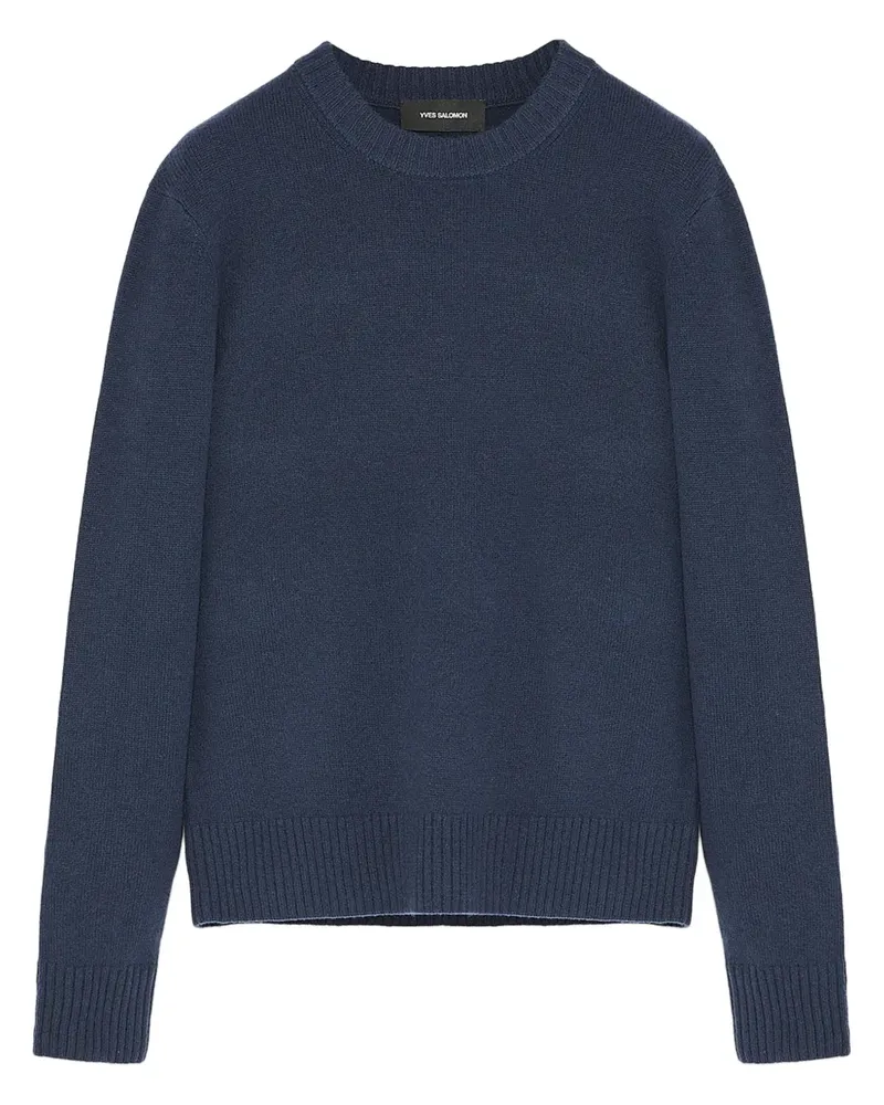Yves Salomon Strickpullover mit Rundhalsausschnitt - Blau Blau