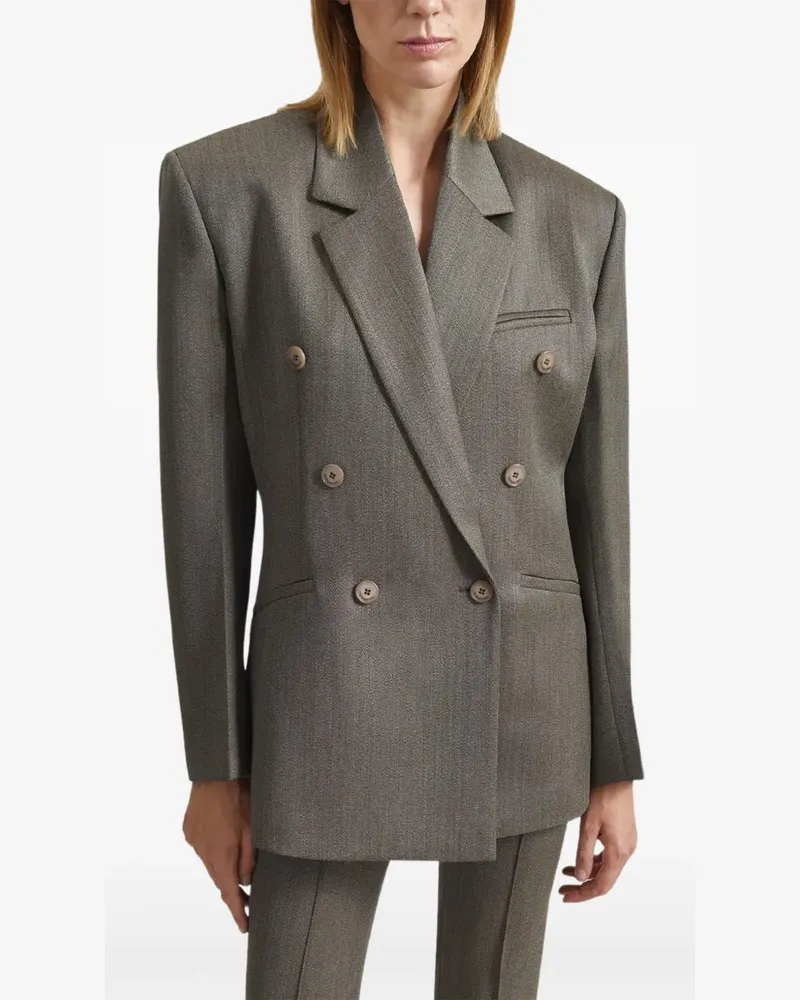 FRANKIE Shop Doppelreihiger Jade Blazer - Nude Nude