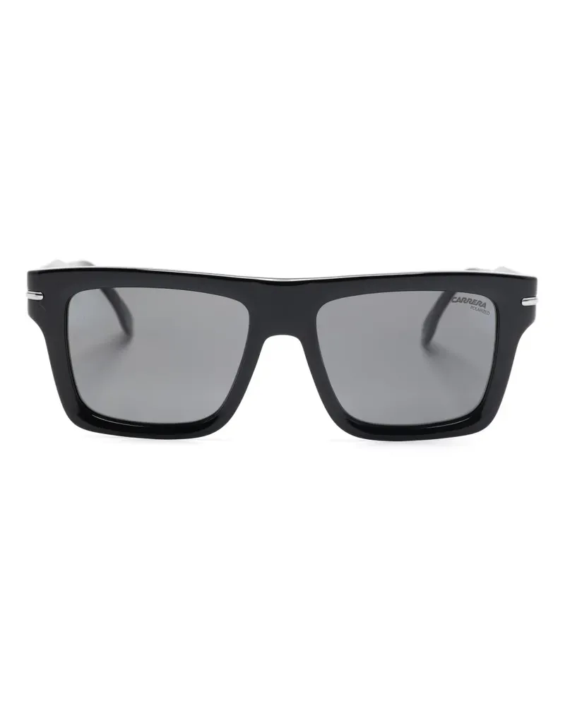 Carrera Sonnenbrille mit eckigem Gestell - Schwarz Schwarz