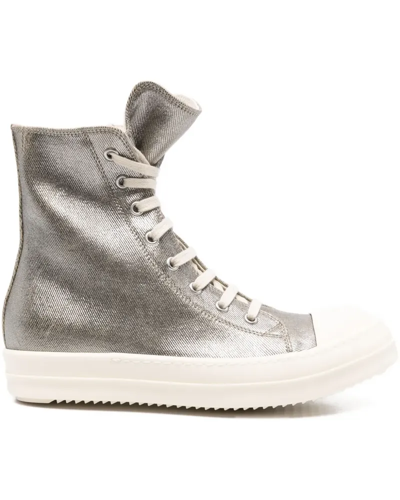 Rick Owens High-Top-Sneakers im Metallic-Look - Grau Grau